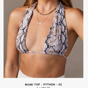 Shop tan+lines Sivan Ayla Python Miami Top